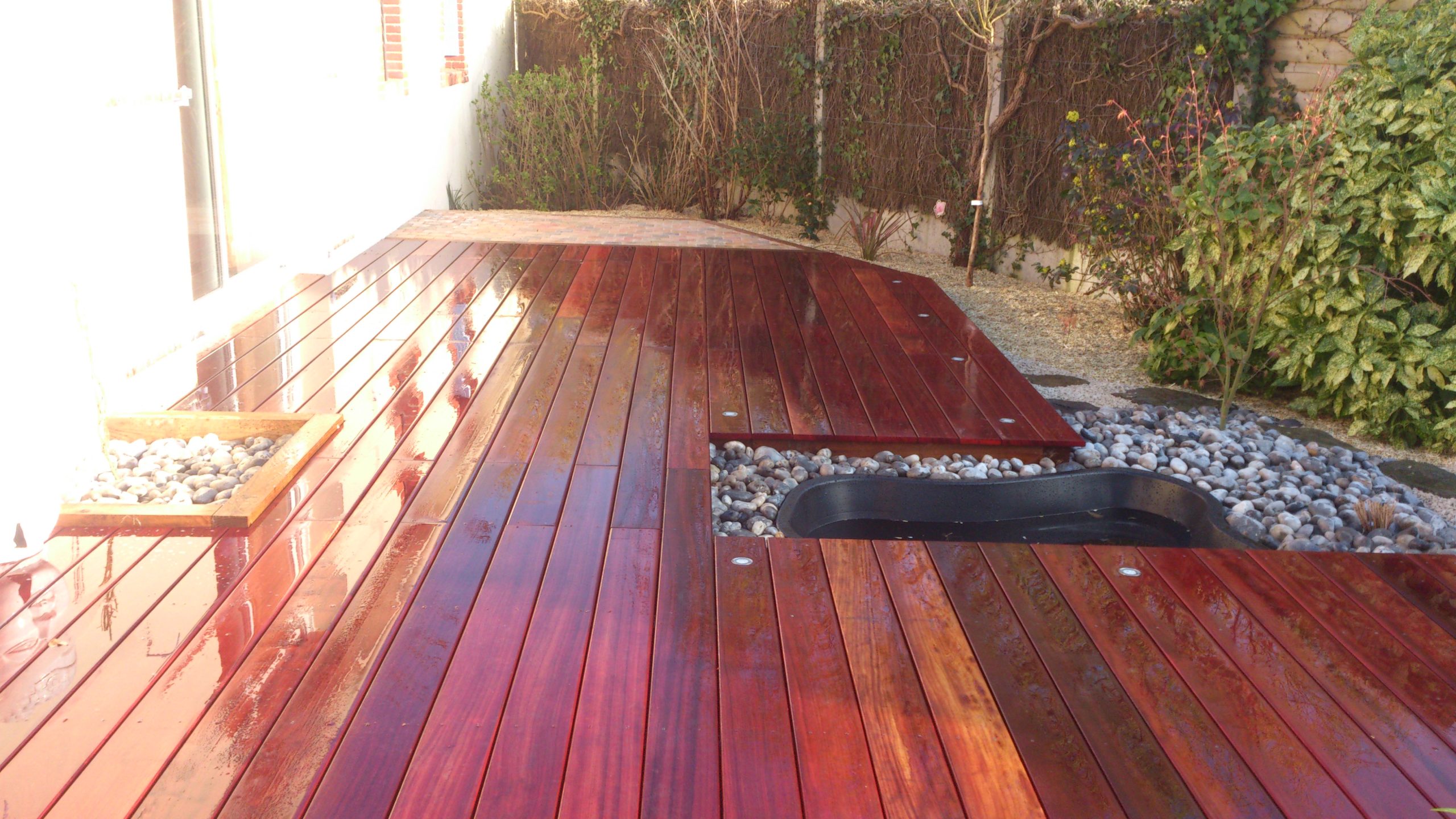 Terrasse PADOUK avec éclairage La Bernerie en Retz